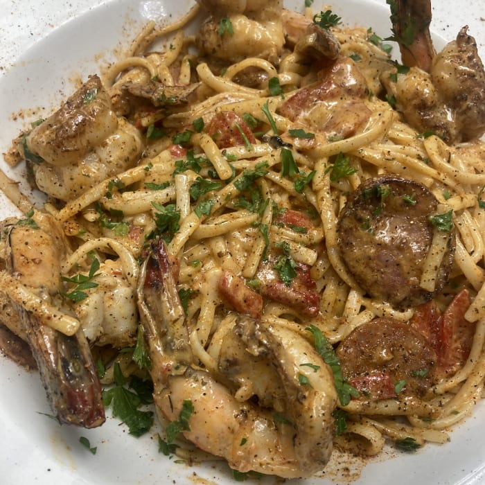 Cajun Shrimp Pasta.