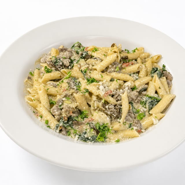 Steak and Spinach Pasta.