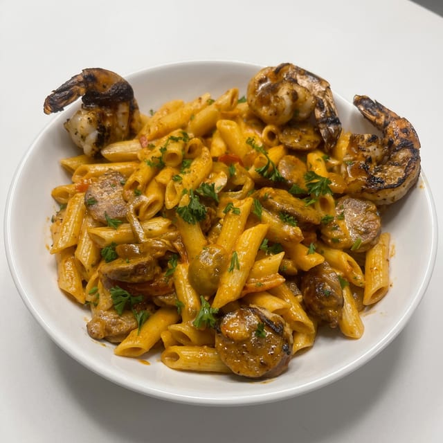 Cajun shrimp Pasta.