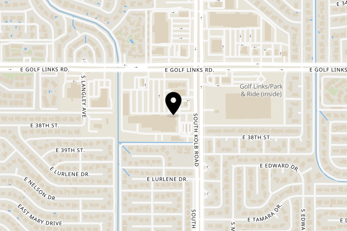 Map showing the location of Nate's Italian Kitchen Nate's Italian Kitchen on 7074 East Golf Links Rd. in Tucson